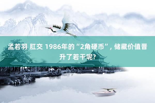 孟若羽 肛交 1986年的“2角硬币”， 储藏价值晋升了若干呢?