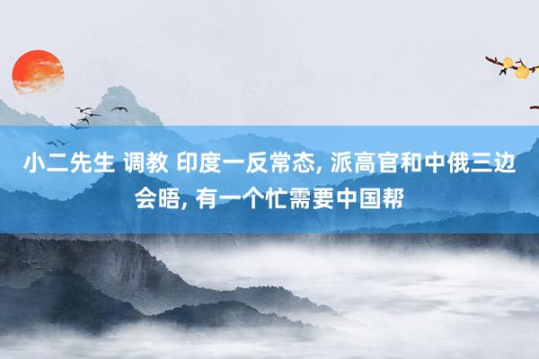 小二先生 调教 印度一反常态， 派高官和中俄三边会晤， 有一个忙需要中国帮