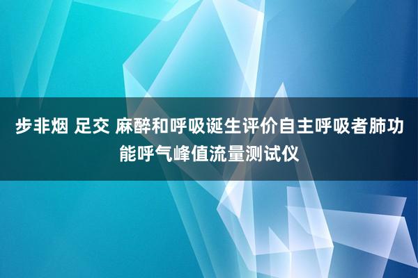 步非烟 足交 麻醉和呼吸诞生评价自主呼吸者肺功能呼气峰值流量测试仪