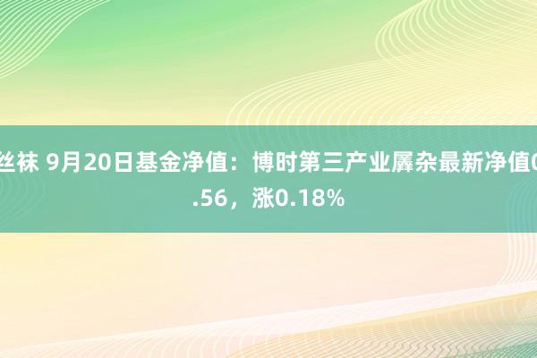 丝袜 9月20日基金净值：博时第三产业羼杂最新净值0.56，涨0.18%