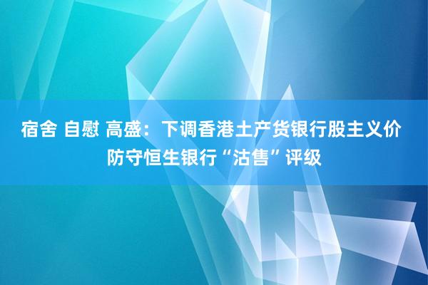 宿舍 自慰 高盛：下调香港土产货银行股主义价 防守恒生银行“沽售”评级