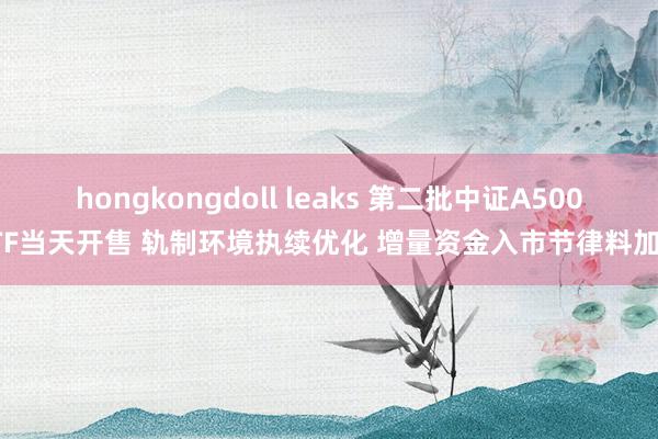 hongkongdoll leaks 第二批中证A500ETF当天开售 轨制环境执续优化 增量资金入市节律料加速