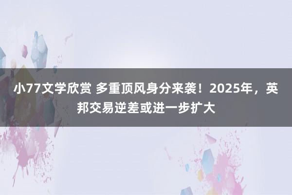 小77文学欣赏 多重顶风身分来袭！2025年，英邦交易逆差或进一步扩大