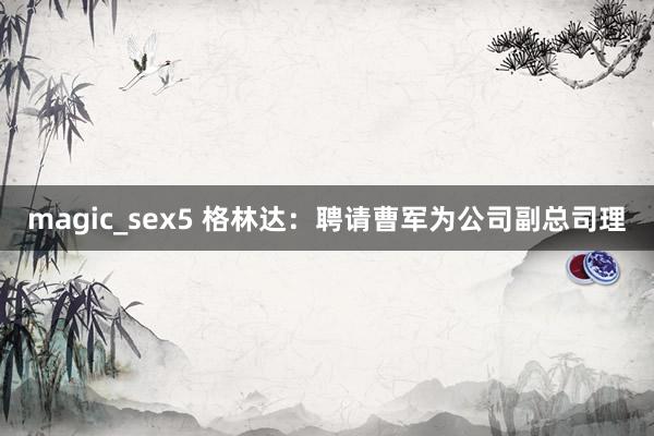 magic_sex5 格林达：聘请曹军为公司副总司理