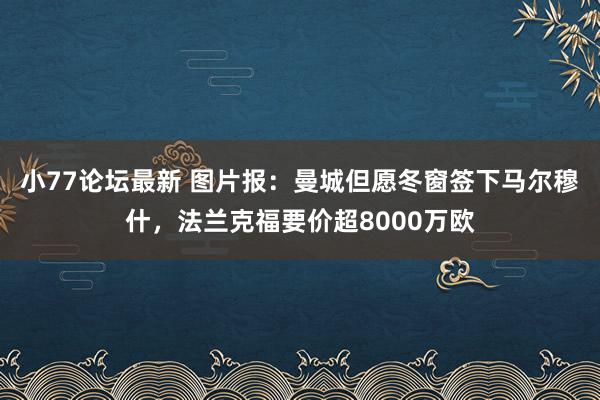 小77论坛最新 图片报：曼城但愿冬窗签下马尔穆什，法兰克福要价超8000万欧